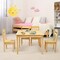Kids 5 Pieces Table and Chair Set Wooden Children Activity Playroom Furniture Gift